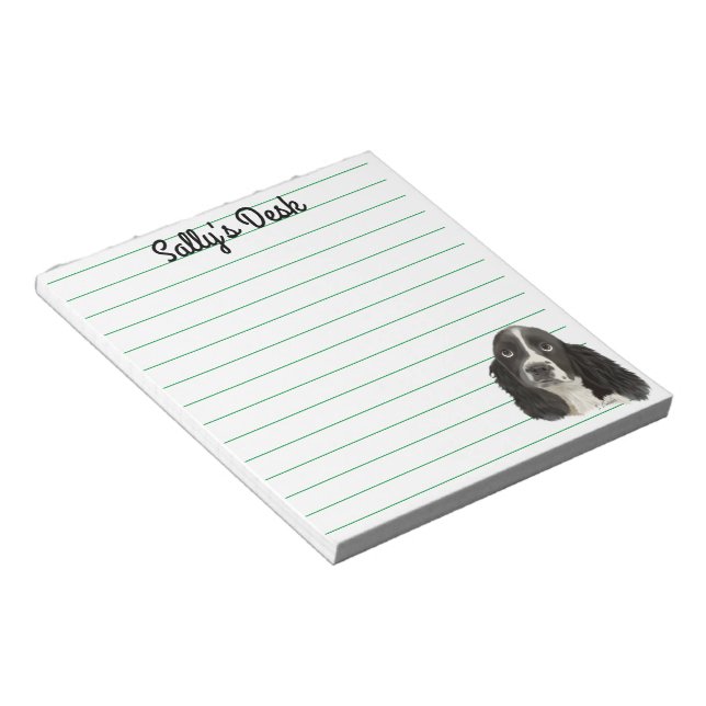 English Springer Spaniel Puppy Notepad (Angled)