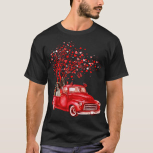 English Springer Spaniel Riding Truck Valentine Bu T-Shirt