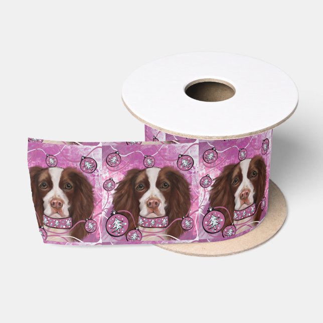 ENGLISH SPRINGER SPANIEL       SATIN RIBBON (Spool)
