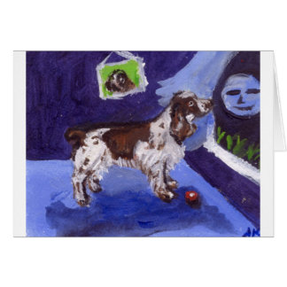 English Springer Spaniel senses smiling moon