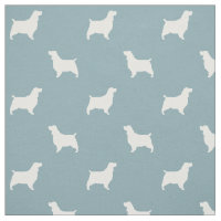 English Springer Spaniel Silhouettes Pattern Blue