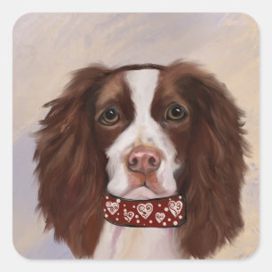 ENGLISH SPRINGER SPANIEL    SQUARE STICKER