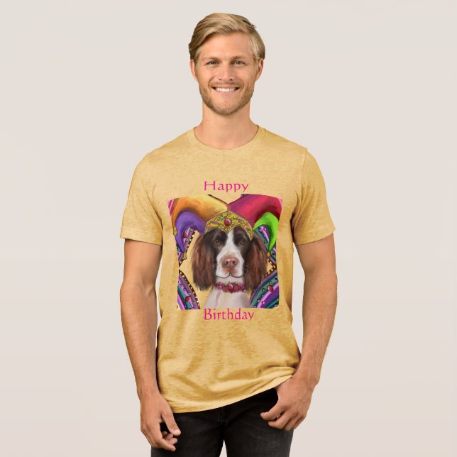 ENGLISH SPRINGER SPANIEL  Tri-Blend SHIRT (Front Full)