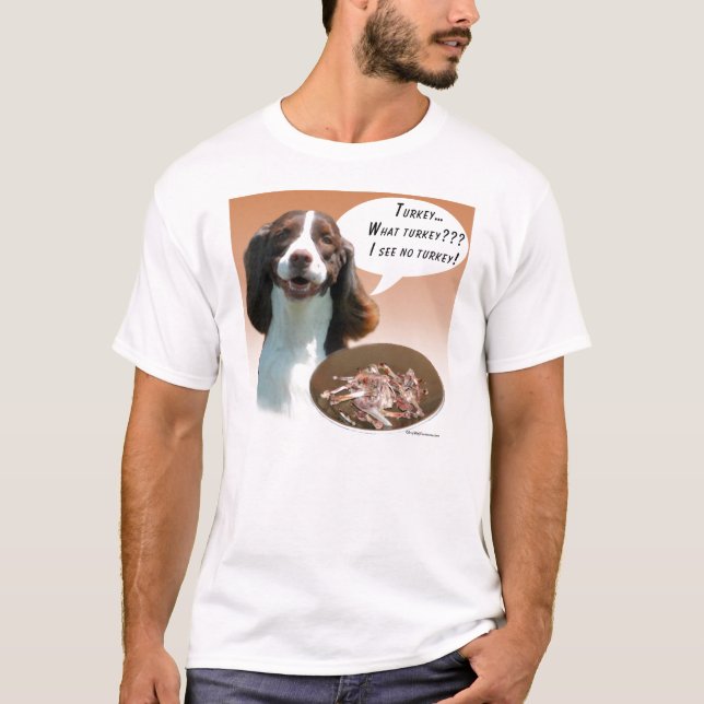 English Springer Spaniel Turkey T-Shirt (Front)