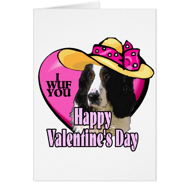 English Springer Spaniel Valentines Day (Front)