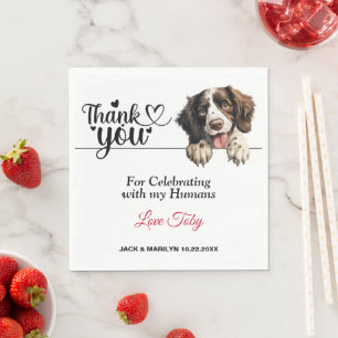 English Springer Spaniel Wedding Thank You Napkin