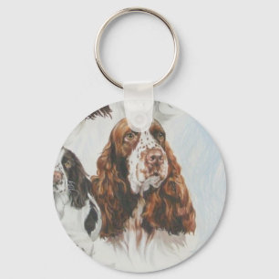 English Springer Spaniel wGhost Key Ring