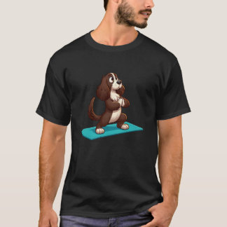English Springer Spaniel Yoga Dog Funny Meditation T-Shirt