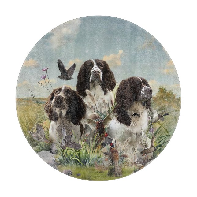 English Springer Spaniels ,Art Cutting Board (Front)