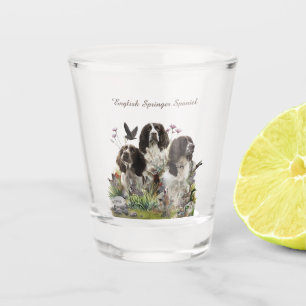 English Springer Spaniels ,Art Shot Glass