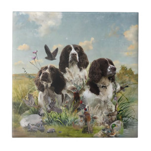 English Springer Spaniels ,Art Tile