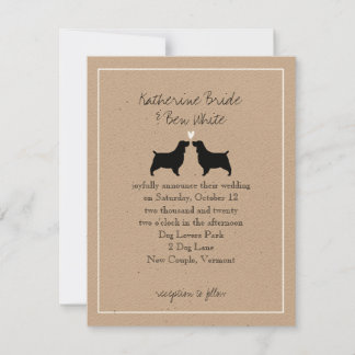 English Springer Spaniels Wedding Invitation