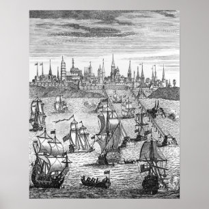 English Squadron Carrying Troops Poster