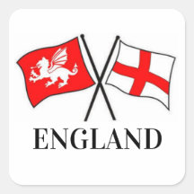 English & St George Flag Sticker