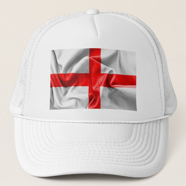 English St Georges Cross Flag Trucker Hat (Front)