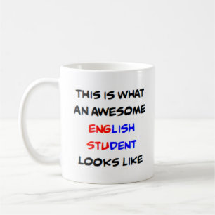 english student, awesome coffee mug
