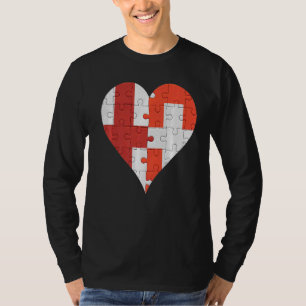 English Swiss Flag Heart T-Shirt