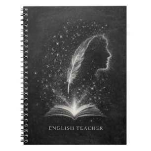 English Teacher Chalk Dust Constellation Art Notebook