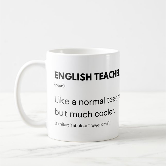 English Teacher Cool Professor And Educator Coffee Mug (Left)