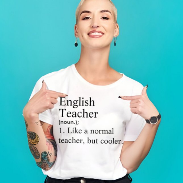 English Teacher Custom Funny Definition Gift  T-Shirt (english teacher funny shirt)