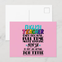 English Teacher Only Because Full Time Multi Task