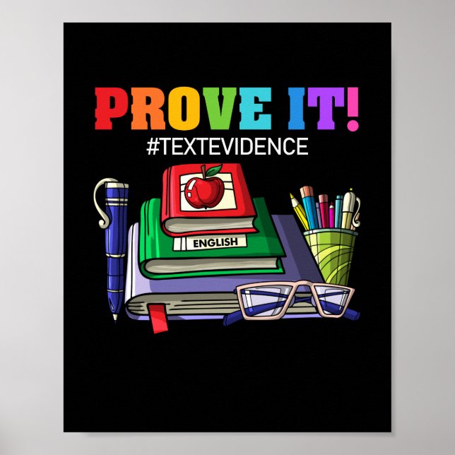 ENGLISH TEACHER Prove It Text Evidence Poster (Front)