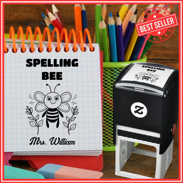 English Teacher Spelling Bee Grading Encouragement Self-inking Stamp (Creator Uploaded)