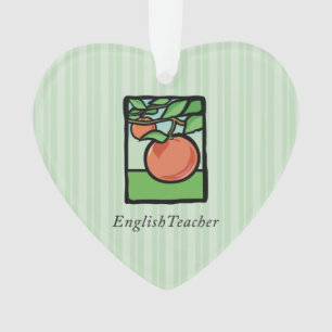 English Teacher Thank You, Apple Ornament