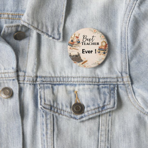 English Teacher Thank You Gift End of School Year 6 Cm Round Badge