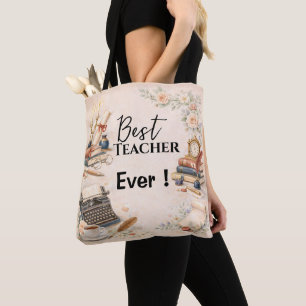 English Teacher Thank You Gift End of School Year Tote Bag