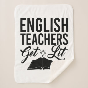 English Teachers Get Lit Sherpa Blanket