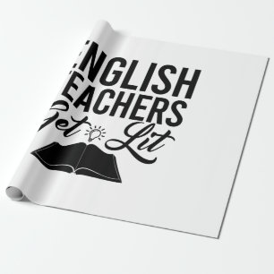 English Teachers Get Lit Wrapping Paper