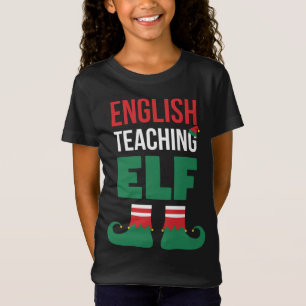 English Teaching Elf Cute Christmas Gift for Engli T-Shirt
