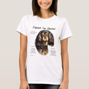 English Toy Spaniel (kingcharles) History Design T-Shirt