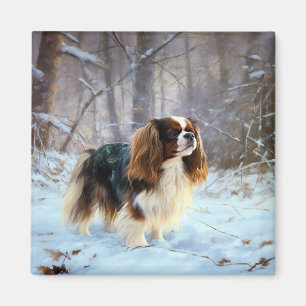 English Toy Spaniel Let It Snow Christmas Magnet