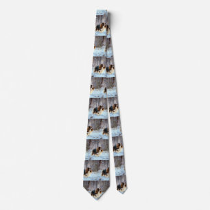 English Toy Spaniel Let It Snow Christmas Tie