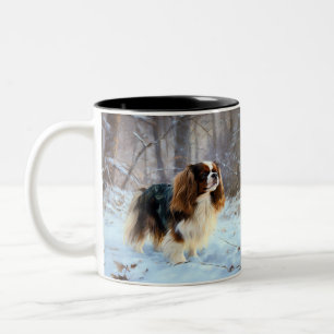 English Toy Spaniel Let It Snow Christmas Two-Tone Coffee Mug