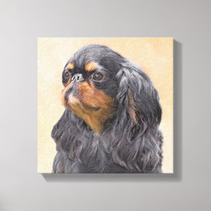 English Toy Spaniel Painting Original Animal Art Canvas Print