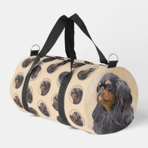 English Toy Spaniel Painting Original Animal Art Duffle Bag