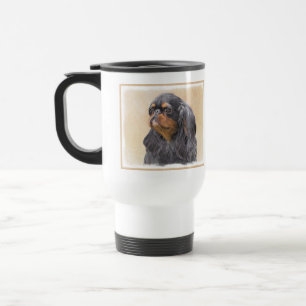 English Toy Spaniel Painting Original Animal Art Travel Mug