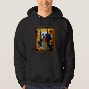 English Toy Spaniel Painting Sunflower Flower Mom  Hoodie