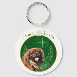 English Toy Spaniel Peace Key Ring
