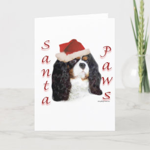 English Toy Spaniel (prince) Santa Paws Holiday Card