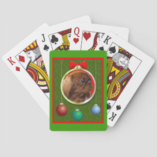 English Toy Spaniel Ruby Playing Cards