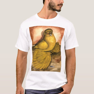 English Trumpeter Pigeon Yellow Self T-Shirt