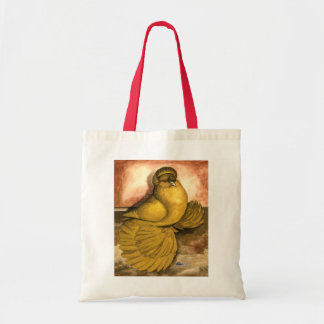 English Trumpeter Pigeon Yellow Self Tote Bag