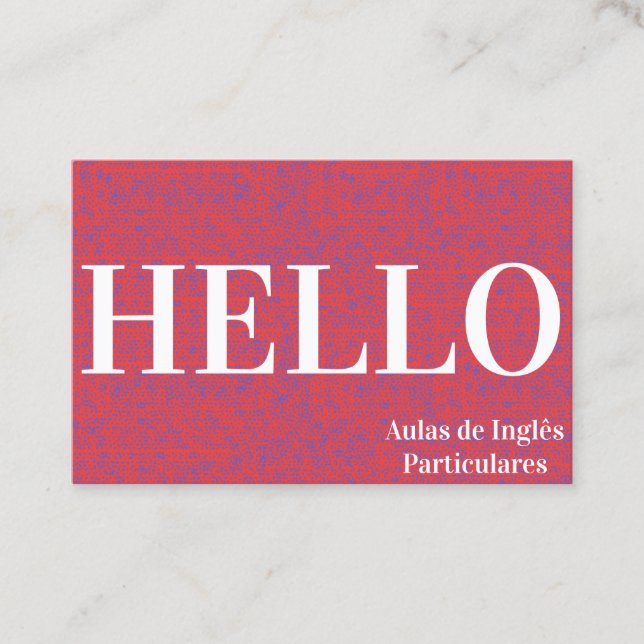 English Tutor Card Business (Front)