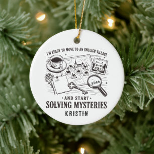 English Village Mystery Reader Ornament