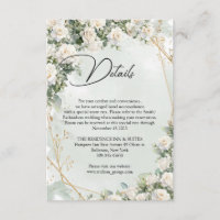 English white roses eucalyptus greenery and gold