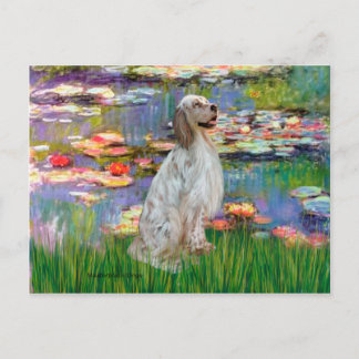 EnglishSetter 1 - Lilies 2 Postcard